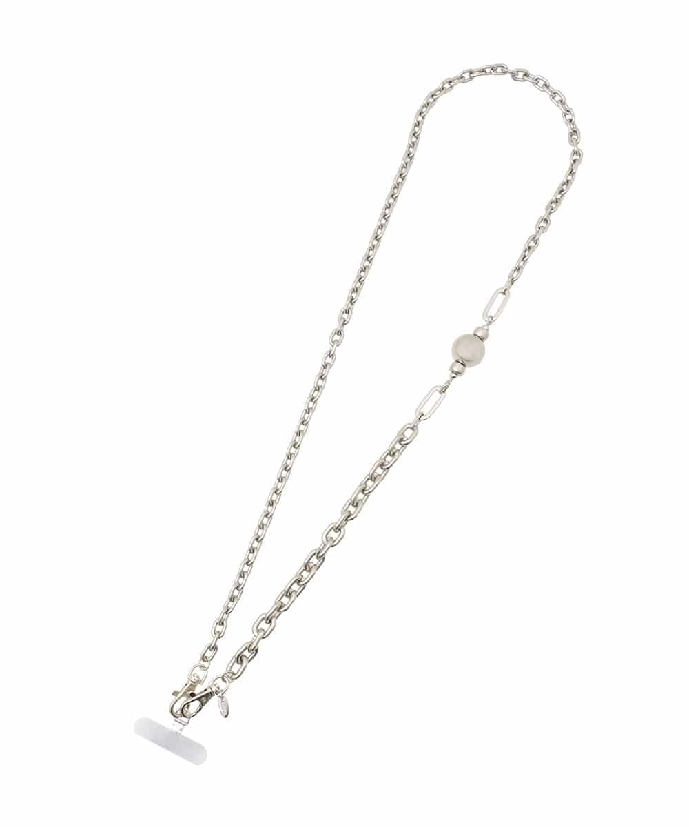 RK2GD02290 HIROKO KOSHINO(ヒロココシノ) 【スマホストラップ】ロングチェーンネックレス /日本製 シルバー