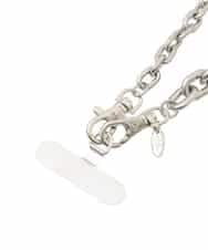 RK2GD02290 HIROKO KOSHINO(ヒロココシノ) 【スマホストラップ】ロングチェーンネックレス /日本製 シルバー