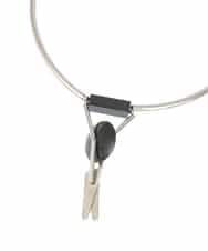 RK2GE01290 HIROKO KOSHINO(ヒロココシノ) Tラインネックレス/日本製 シルバー