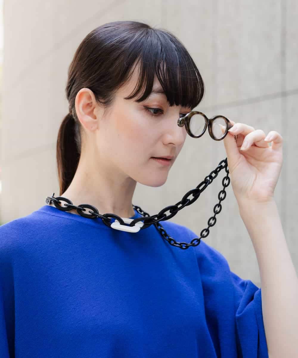 RK2HE02190 HIROKO KOSHINO(ヒロココシノ) モノトーングラスペンダント ブラック