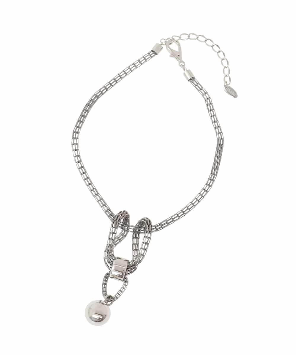 RK2LD02230 HIROKO KOSHINO(ヒロココシノ) メッシュチェーンショートネックレス ブラック