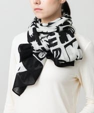 RK3AD01290 HIROKO KOSHINO(ヒロココシノ) HKイニシャルストール アイボリー