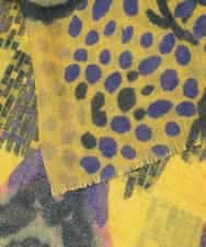 RK3AE01330 HIROKO KOSHINO(ヒロココシノ) Yama Stream プリントストール マスタード