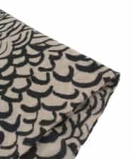 RK3CD01330 HIROKO KOSHINO(ヒロココシノ) ウェーブプリントストール ベージュ