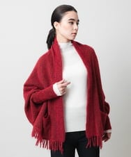 RK3CD02420 HIROKO KOSHINO(ヒロココシノ) フリンジニットストール レッド