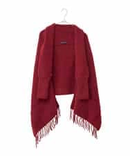 RK3CD02420 HIROKO KOSHINO(ヒロココシノ) フリンジニットストール レッド