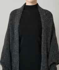 RK3CD02420 HIROKO KOSHINO(ヒロココシノ) フリンジニットストール ダークグレー