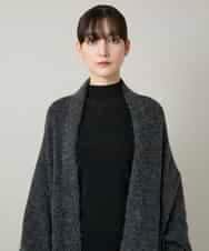 RK3CD02420 HIROKO KOSHINO(ヒロココシノ) フリンジニットストール ダークグレー