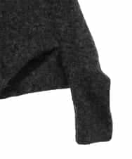 RK3CD02420 HIROKO KOSHINO(ヒロココシノ) フリンジニットストール ダークグレー