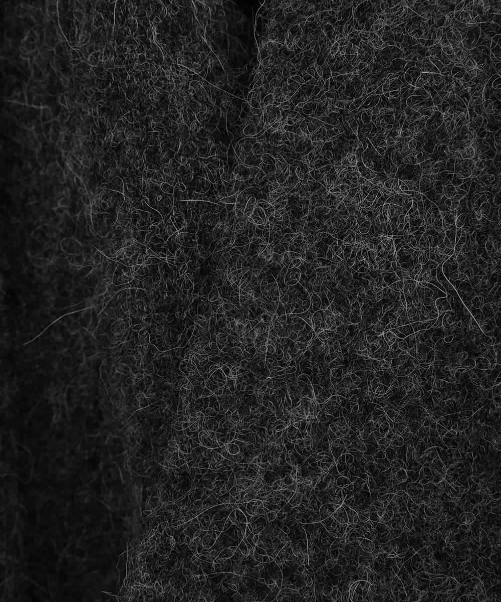 RK3CD02420 HIROKO KOSHINO(ヒロココシノ) フリンジニットストール ダークグレー