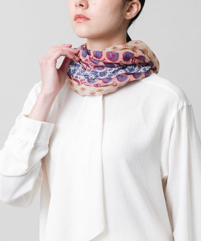 RK3ED11270  モチーフミックスワイドストール