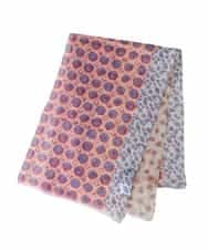 RK3ED11270 HIROKO KOSHINO(ヒロココシノ) モチーフミックスワイドストール オレンジ