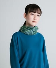 RK3ES11230 HIROKO KOSHINO(ヒロココシノ) ドットプリントストール ブルー