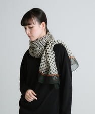 RK3ES11230 HIROKO KOSHINO(ヒロココシノ) ドットプリントストール アイボリー