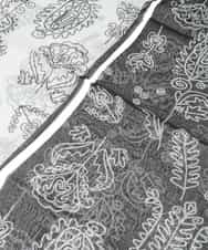 RK3FD01270 HIROKO KOSHINO(ヒロココシノ) ボタニカルプリントストール ブラック