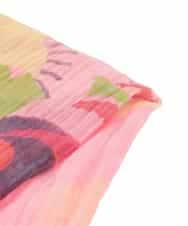 RK3FD02270 HIROKO KOSHINO(ヒロココシノ) ボタニカルフラワープリントストール ピンク