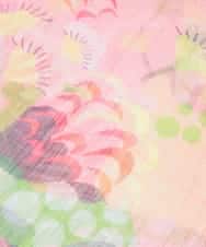 RK3FD02270 HIROKO KOSHINO(ヒロココシノ) ボタニカルフラワープリントストール ピンク