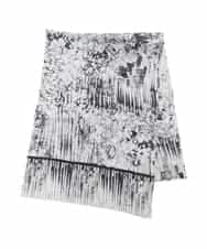 RK3GD01270 HIROKO KOSHINO(ヒロココシノ) インクペインティングプリントストール /洗える ホワイト