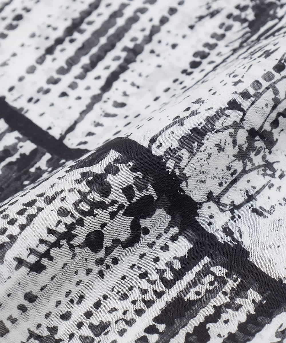 RK3GD01270 HIROKO KOSHINO(ヒロココシノ) インクペインティングプリントストール /洗える ホワイト