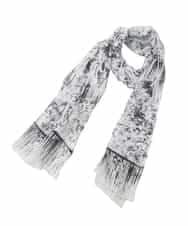 RK3GD01270 HIROKO KOSHINO(ヒロココシノ) インクペインティングプリントストール /洗える ホワイト