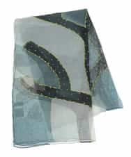 RK3HT01290 HIROKO KOSHINO(ヒロココシノ) COLOR BLOCKストール グリーン