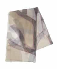 RK3HT01290 HIROKO KOSHINO(ヒロココシノ) COLOR BLOCKストール ベージュ