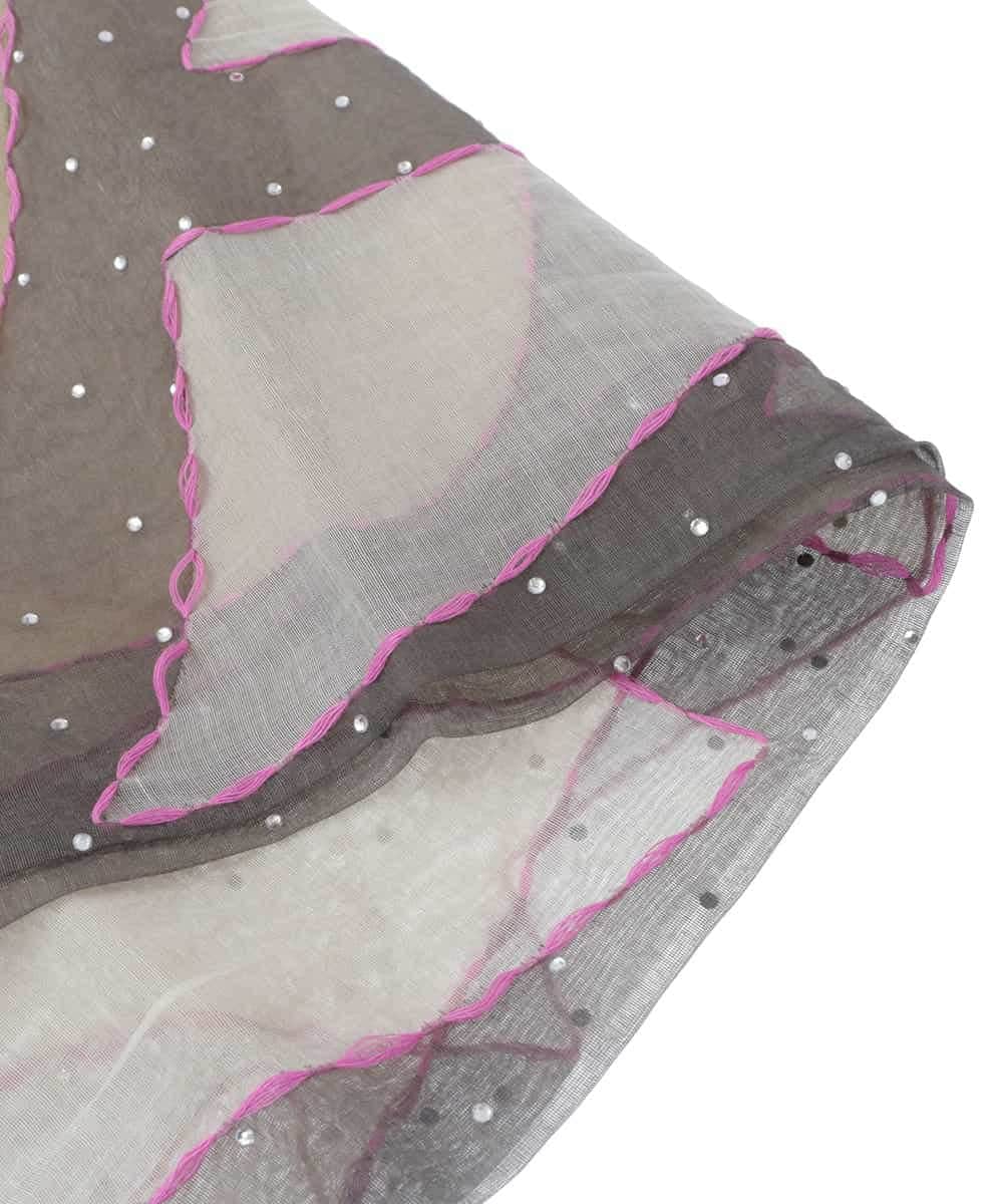 RK3HT01290 HIROKO KOSHINO(ヒロココシノ) COLOR BLOCKストール ベージュ