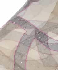 RK3HT01290 HIROKO KOSHINO(ヒロココシノ) COLOR BLOCKストール ベージュ