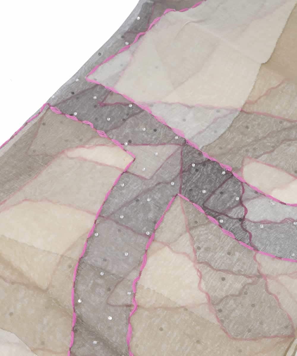 RK3HT01290 HIROKO KOSHINO(ヒロココシノ) COLOR BLOCKストール ベージュ