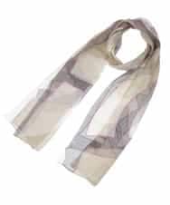 RK3HT01290 HIROKO KOSHINO(ヒロココシノ) COLOR BLOCKストール ベージュ