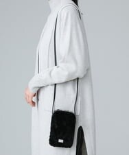 RK5AX02190 HIROKO KOSHINO(ヒロココシノ) エコファーウォレットショルダーバッグ ブラック