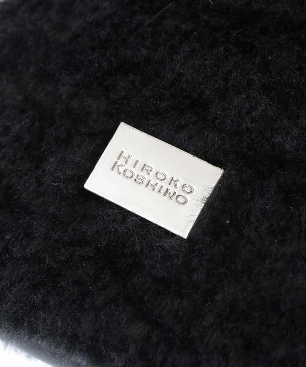 RK5AX02190 HIROKO KOSHINO(ヒロココシノ) エコファーウォレットショルダーバッグ ブラック