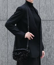 RK5CD01290 HIROKO KOSHINO(ヒロココシノ) 【2WAY】スパングルミニバッグ ブラック