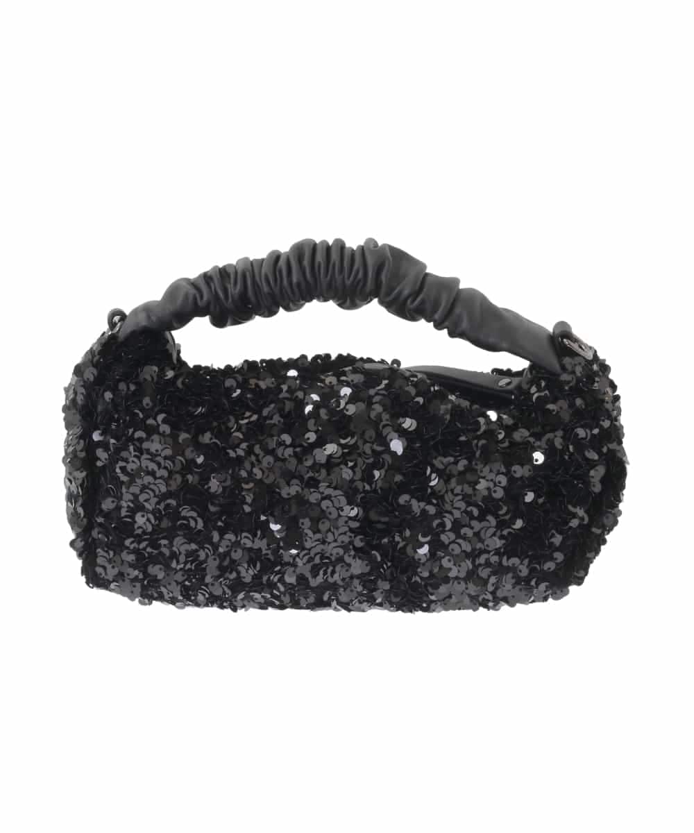RK5CD01290 HIROKO KOSHINO(ヒロココシノ) 【2WAY】スパングルミニバッグ ブラック