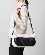 RK5ED11450 HIROKO KOSHINO(ヒロココシノ) 【2WAY】異素材ミックスボストンバッグ アイボリー