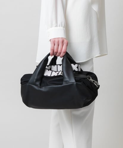 RK5ED11450 HIROKO KOSHINO 【2WAY】異素材ミックスボストンバッグ