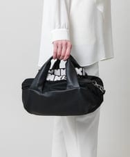 RK5ED11450 HIROKO KOSHINO(ヒロココシノ) 【2WAY】異素材ミックスボストンバッグ ブラック
