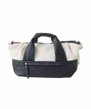 RK5ED11450 HIROKO KOSHINO(ヒロココシノ) 【2WAY】異素材ミックスボストンバッグ アイボリー