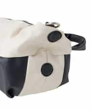 RK5ED11450 HIROKO KOSHINO(ヒロココシノ) 【2WAY】異素材ミックスボストンバッグ アイボリー