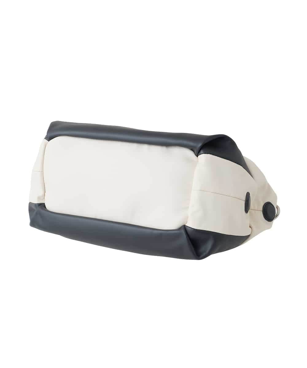 RK5ED11450 HIROKO KOSHINO(ヒロココシノ) 【2WAY】異素材ミックスボストンバッグ アイボリー