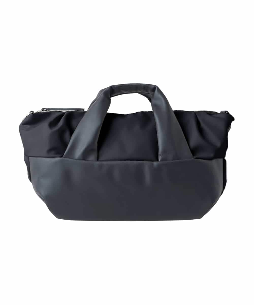 RK5ED11450 HIROKO KOSHINO(ヒロココシノ) 【2WAY】異素材ミックスボストンバッグ ブラック