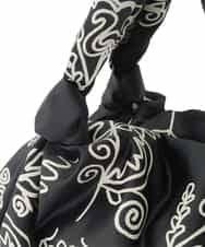 RK5FD01390 HIROKO KOSHINO(ヒロココシノ) ボタニカルプリントバッグ ブラック