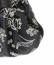 RK5FD01390 HIROKO KOSHINO(ヒロココシノ) ボタニカルプリントバッグ ブラック