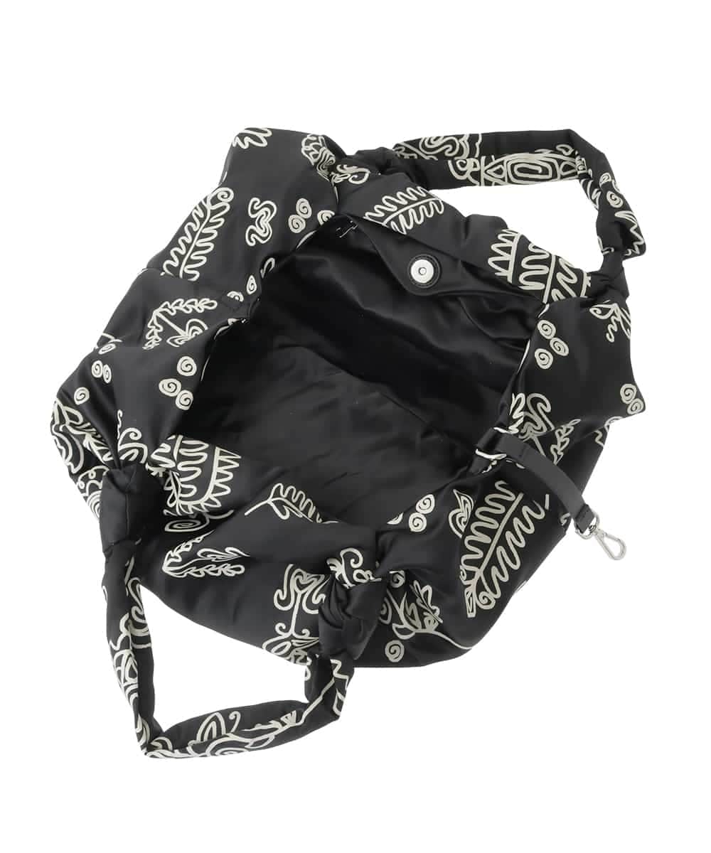 RK5FD01390 HIROKO KOSHINO(ヒロココシノ) ボタニカルプリントバッグ ブラック