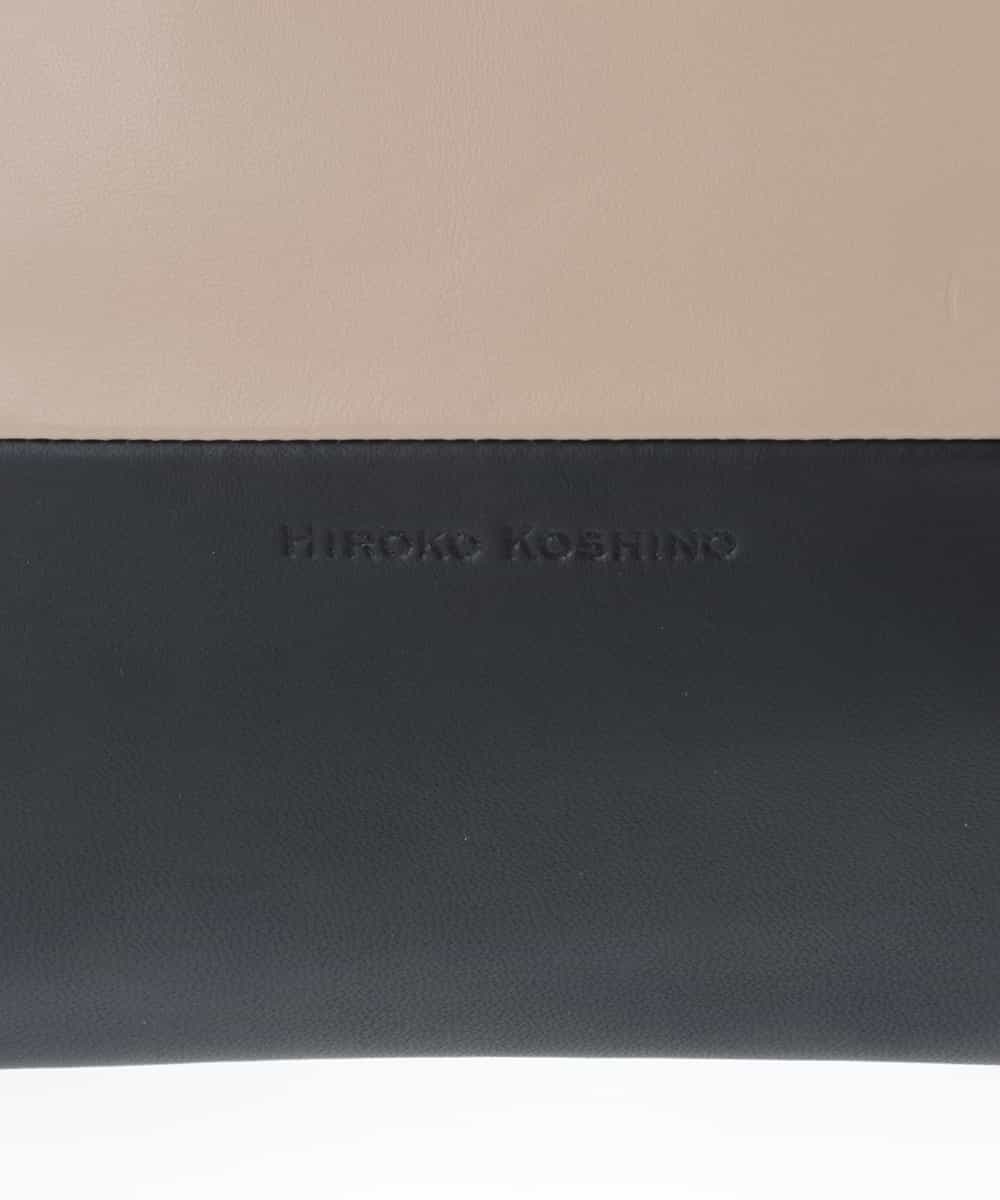 RK5FV01460 HIROKO KOSHINO(ヒロココシノ) バイカラーフラットショルダーバッグ ベージュ