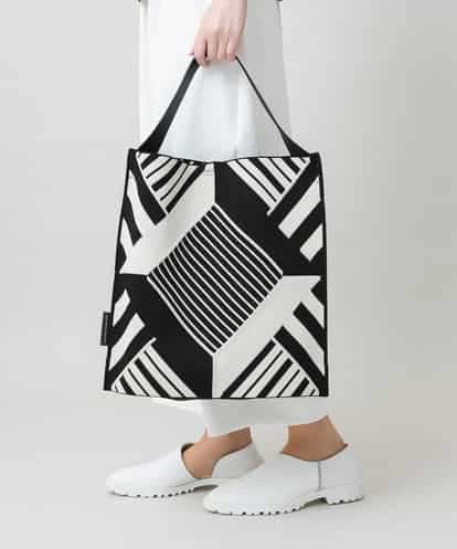 RK5GE01390 HIROKO KOSHINO ジオメトリックニットトートバッグ