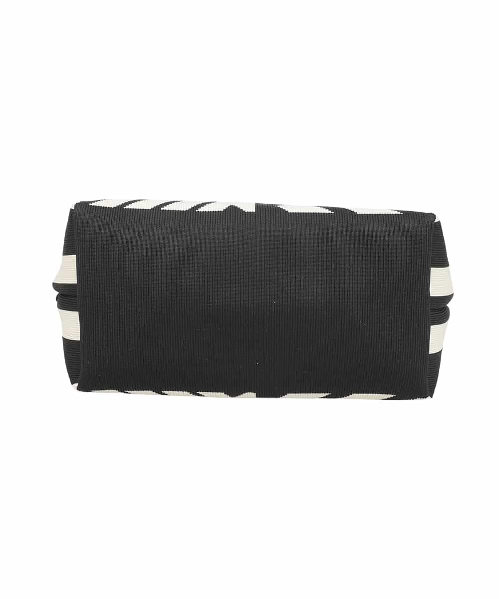 RK5GE02360 HIROKO KOSHINO(ヒロココシノ) ジオメトリックスクエアニットバッグ アイボリー