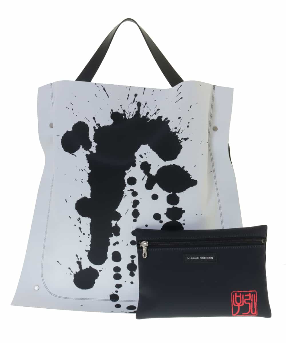 Hiroko Koshino ヒロココシノ ポーチ付き アートプリントトートバッグ コシノヒロコ展 企画商品 イトキンオンラインストア Hiroko Koshino ヒロココシノ ポーチ付き アートプリントトートバッグ コシノヒロコ展 企画商品 イトキンオンラインストア
