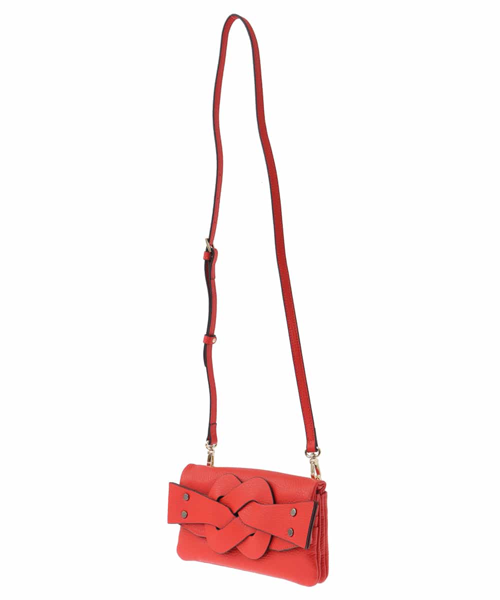RK5GS01430 HIROKO KOSHINO(ヒロココシノ) MUSUBIガシェットポシェット レッド