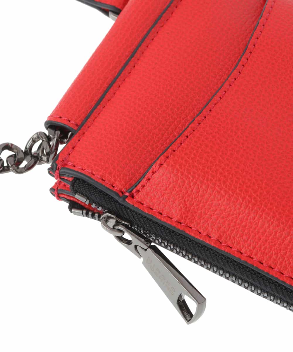 RK5JT02290 HIROKO KOSHINO(ヒロココシノ) イタリアンレザーモバイルポシェット レッド